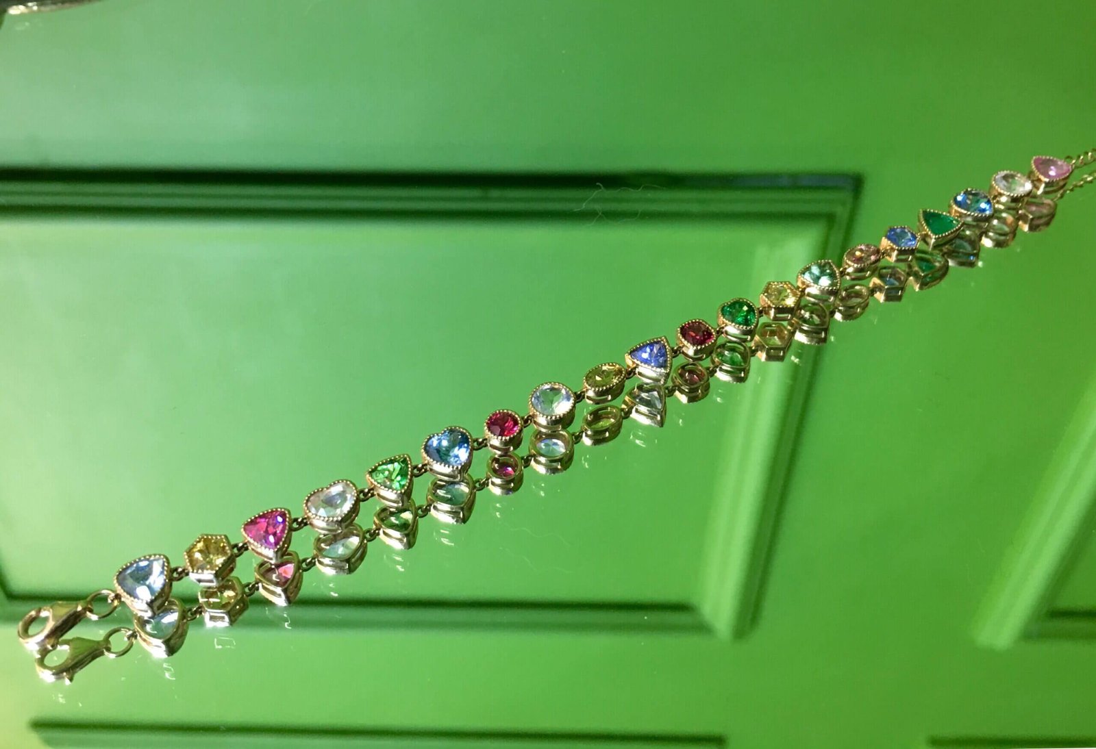Acrostic "Rainbow" Multi-Gemstone Bracelet - 18k Gold High Jewelry (Secret Message)
