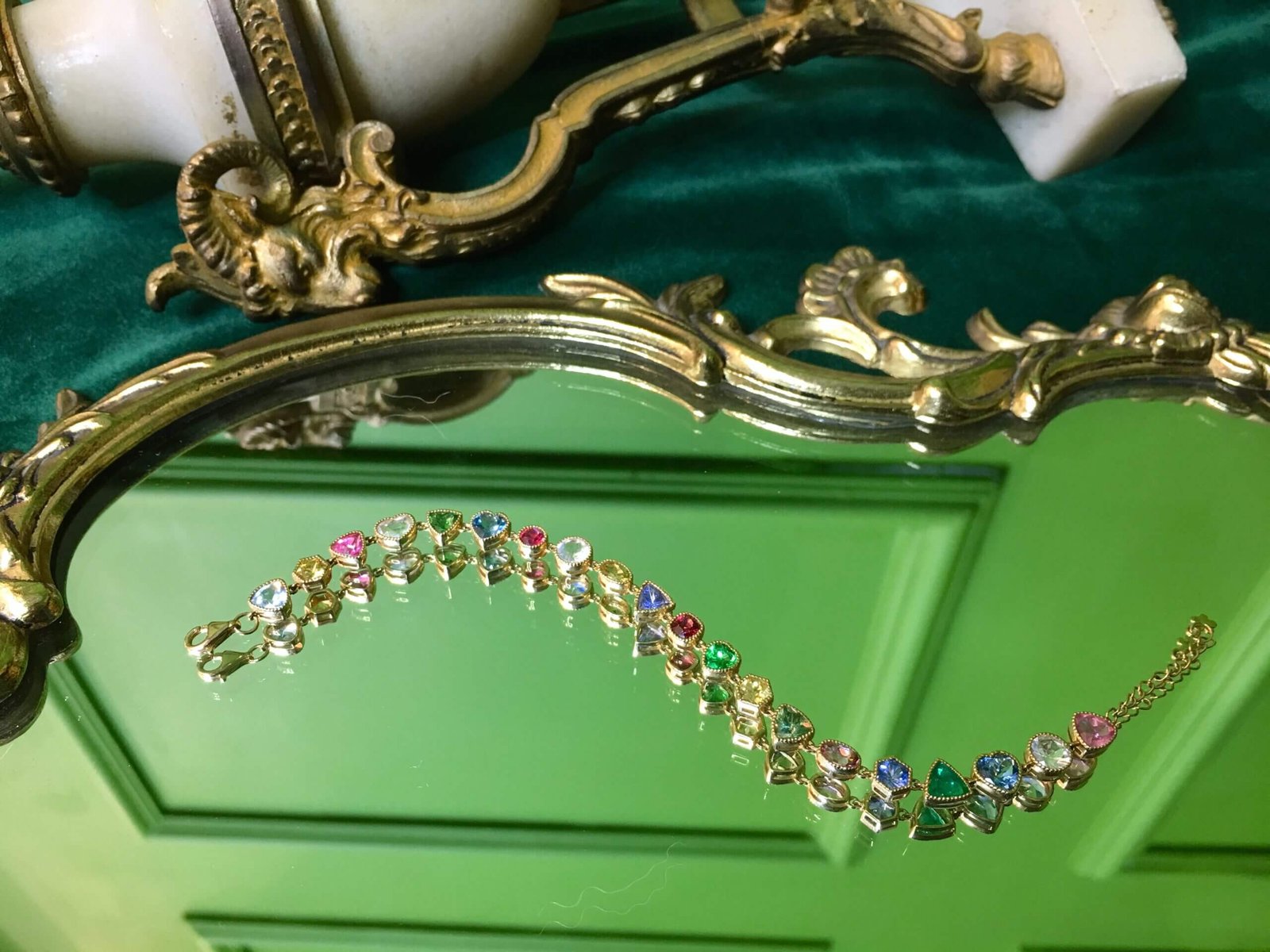 Acrostic "Rainbow" Multi-Gemstone Bracelet - 18k Gold High Jewelry (Secret Message)