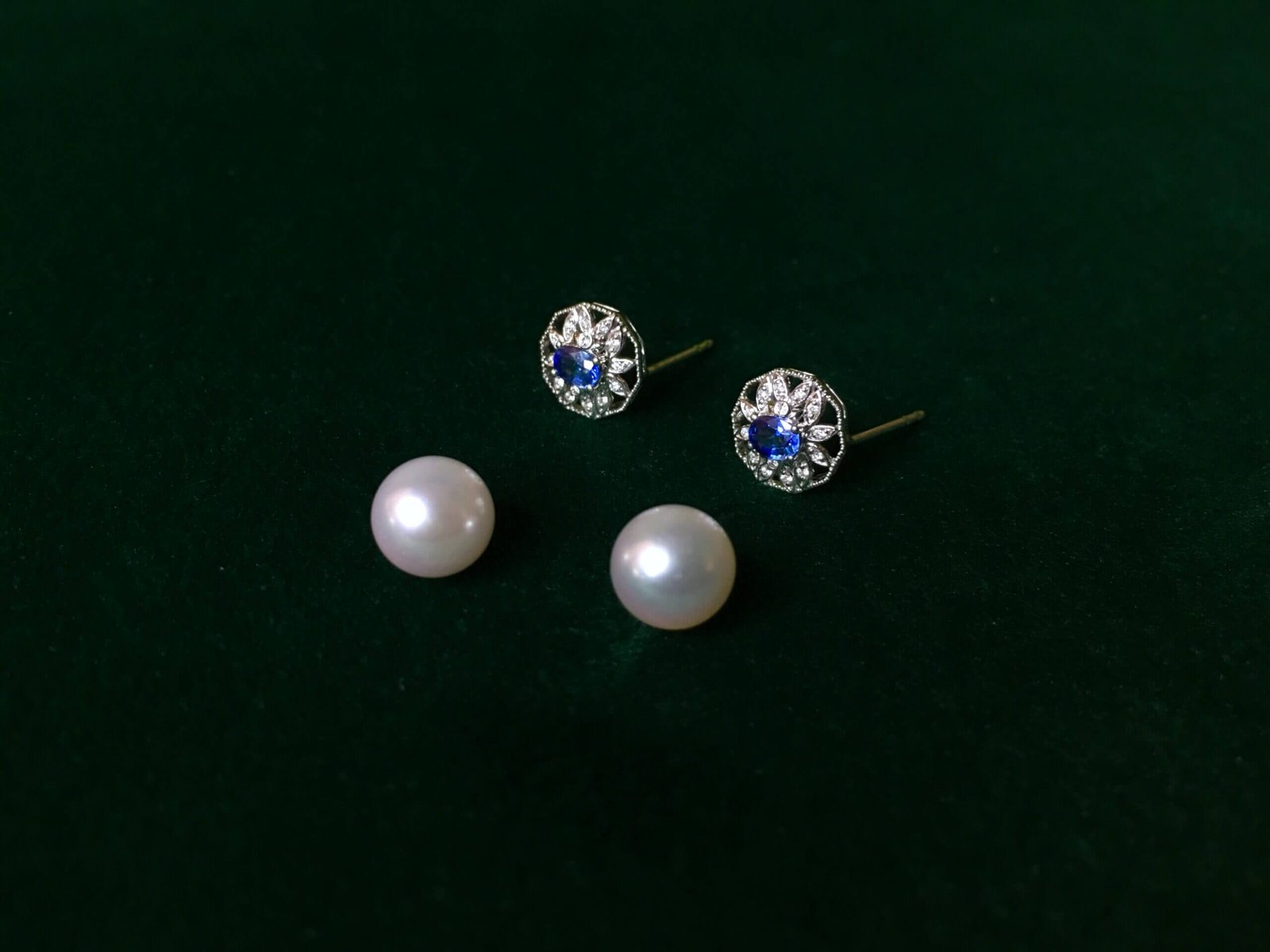 Versatile Pearl & Sapphire Earrings - 18k Gold & Akoya (Convertible)