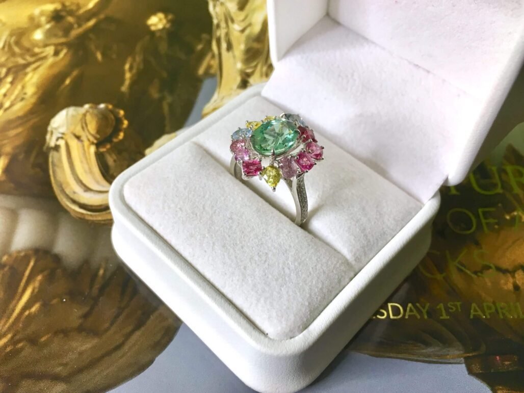 Enchanted Secret Garden |  Green Tourmaline Ring