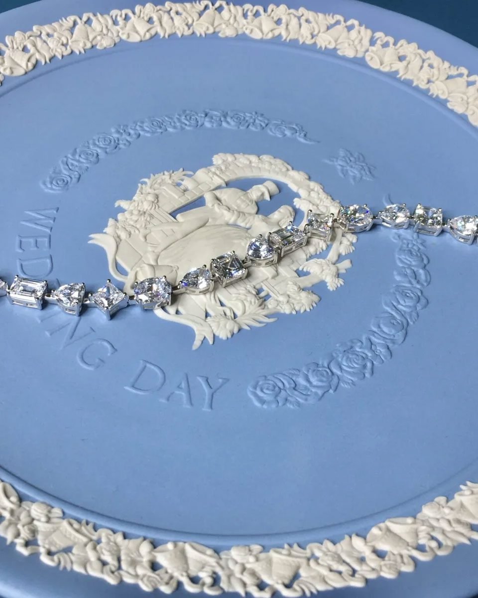 Multi Shape High Carbon Diamond Bracelet Fancy Cuts