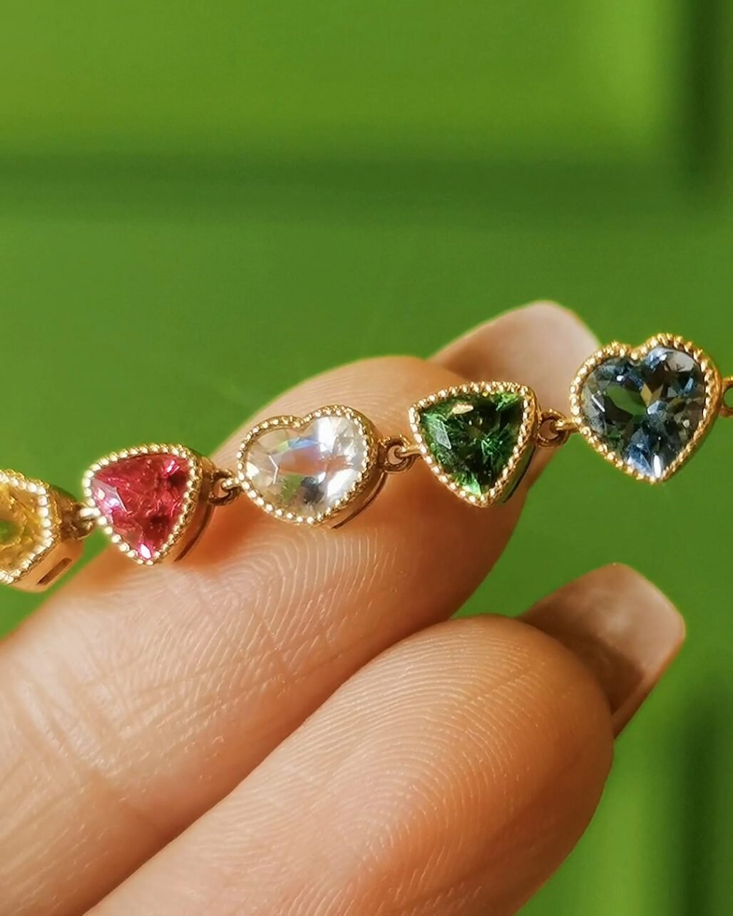 Acrostic "Rainbow" Multi-Gemstone Bracelet - 18k Gold High Jewelry (Secret Message)