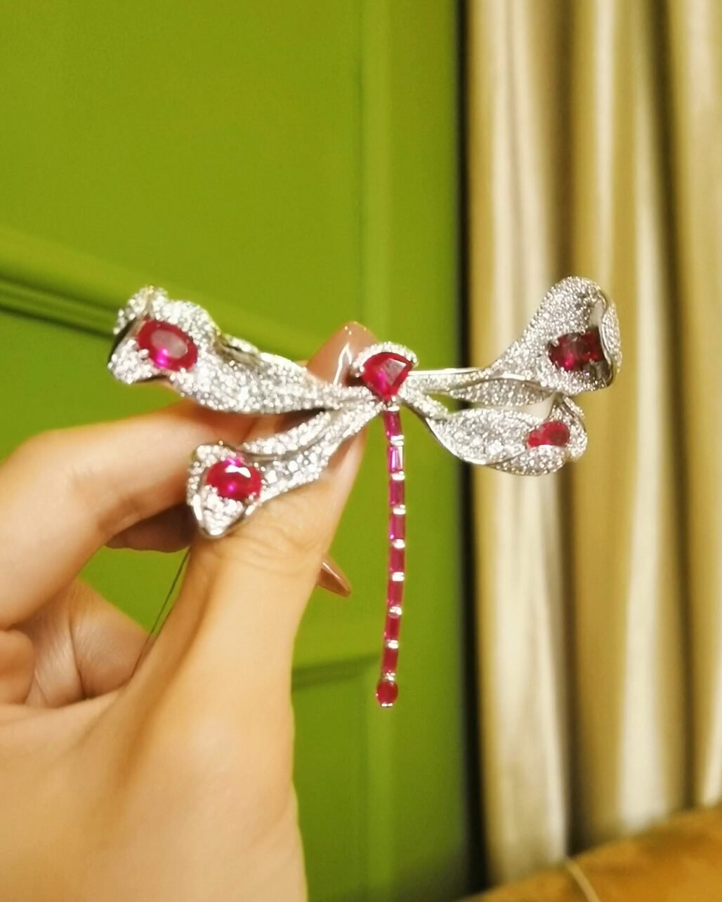 Nature Inspired Dragonfly Brooch Sculptural Wax Carving