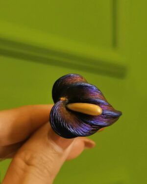 Indigo Gold Phoenix Feather Ring Color Changing German Technology