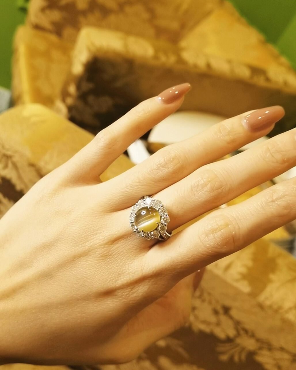 Honey Gold Chrysoberyl Cat's Eye Ring - Rare Investment Gem (Top 5 Gemstones)