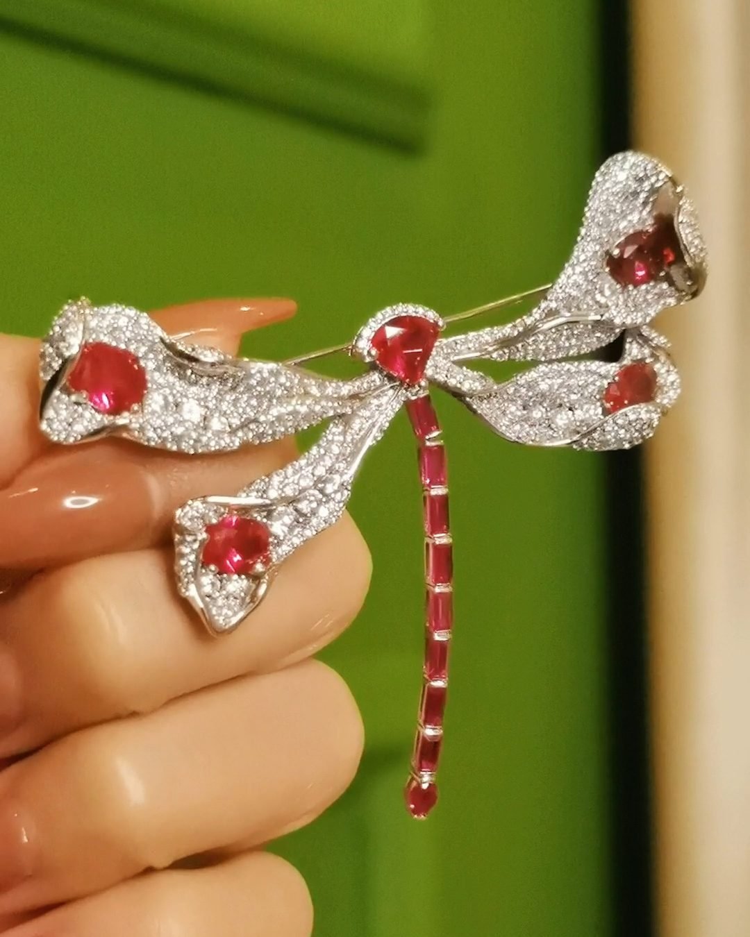 Nature Inspired Dragonfly Brooch Sculptural Wax Carving
