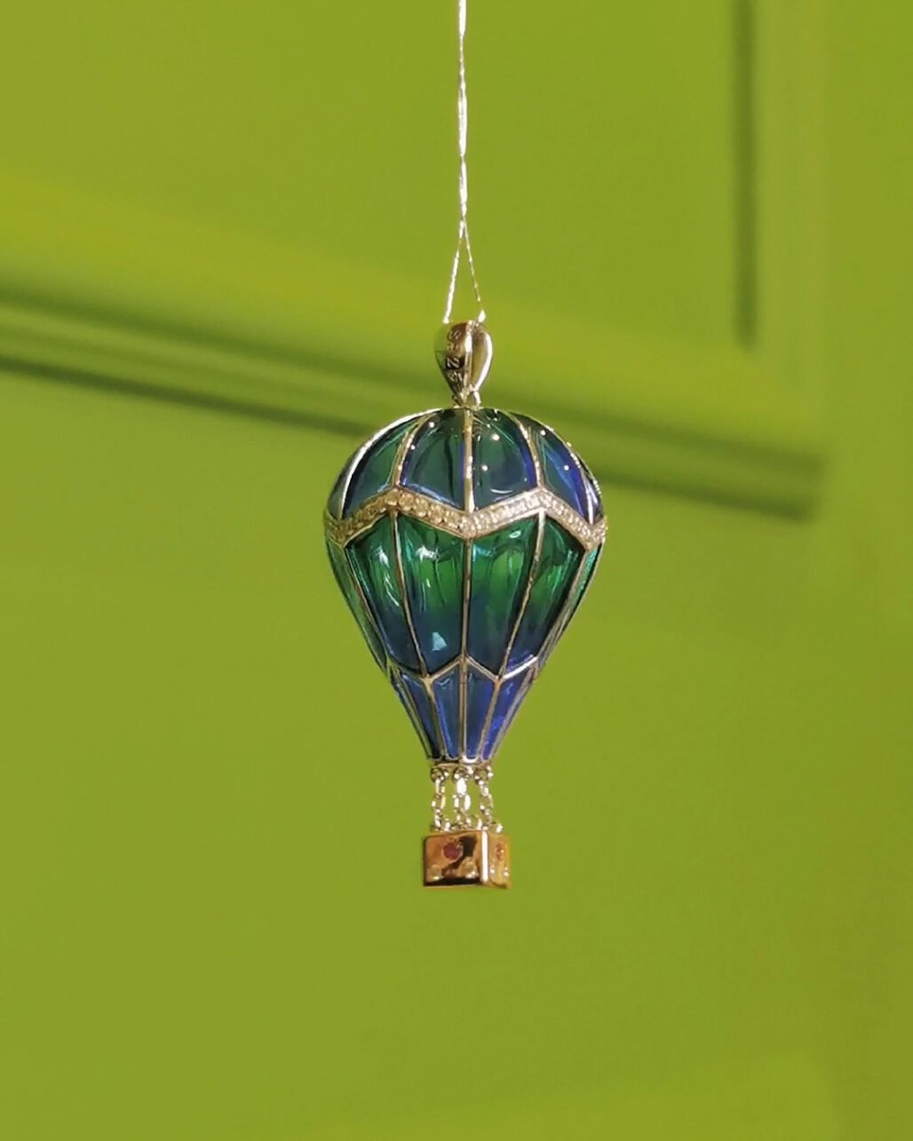 Plique-à-jour Enamel Hot Air Balloon Jewelry - Gradient Two-Tone (Stained Glass Effect)