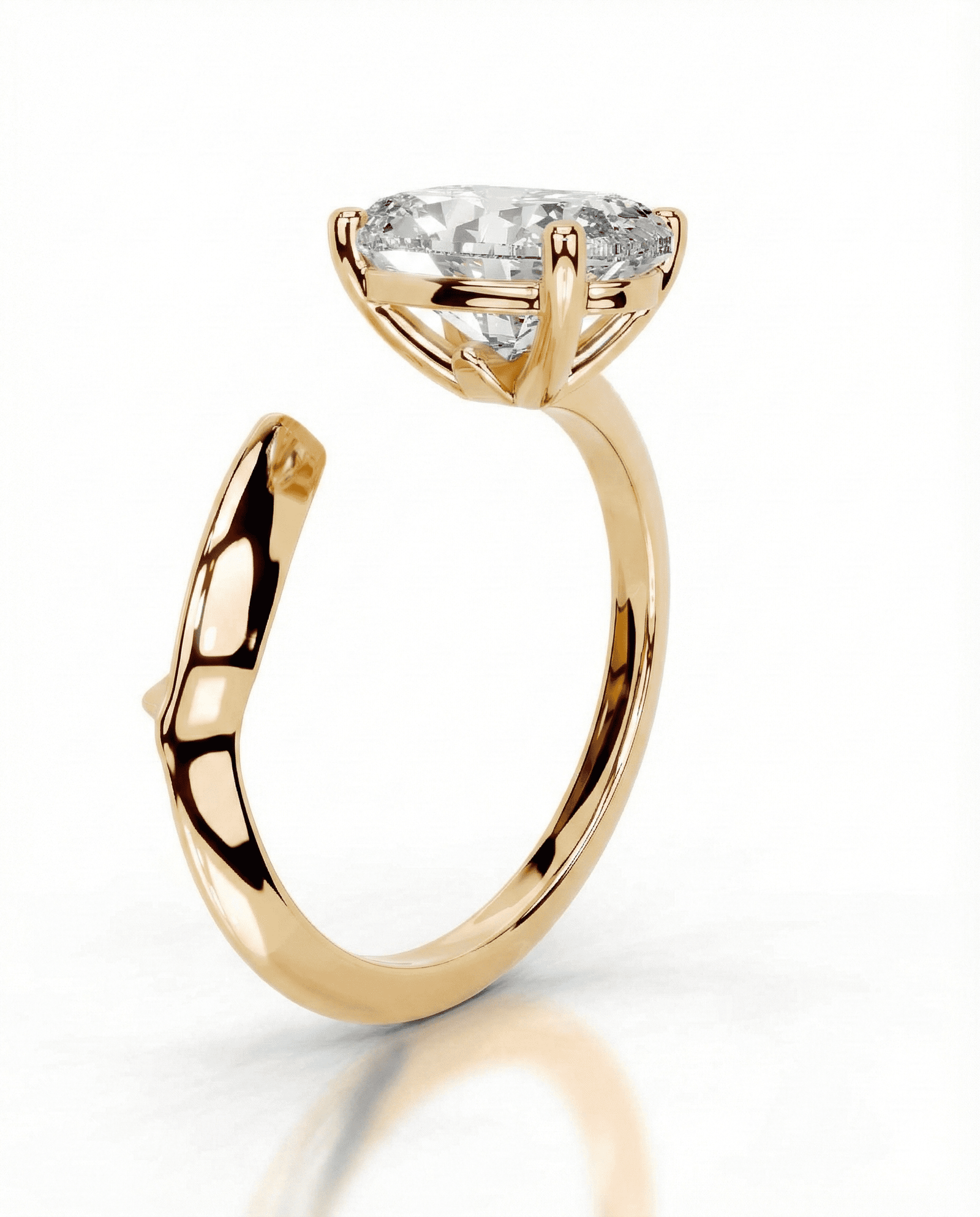 2ct Diamond Pear Moissanite Eternity Band - Brilliant Diamond Cut 18K Gold Vermeil