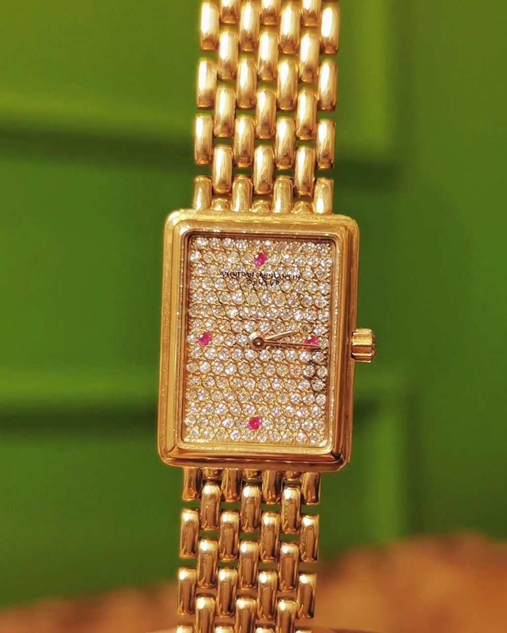 Vintage Vacheron Constantin 18k Gold Watch - Diamond Pave Dial (c. 1970s)