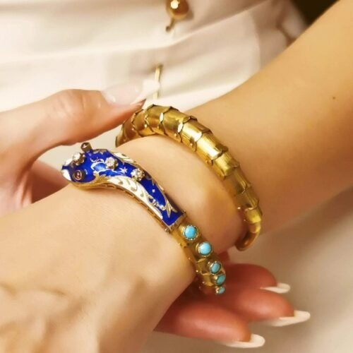 vic-snake-gold Victorian Snake Bracelet - Royal Serpent 18K Gold Bangle