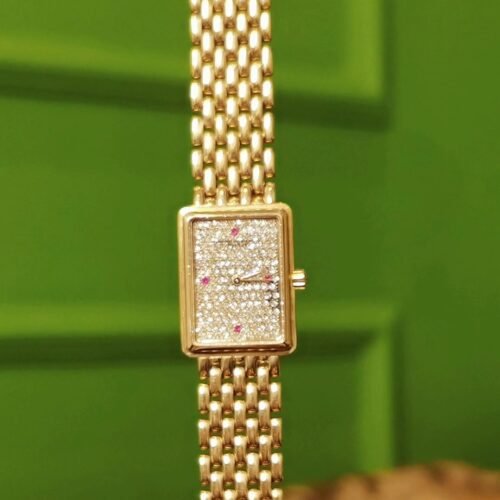 watch-on-wrist Vintage Vacheron Constantin 18k Gold Watch Diamond Dial