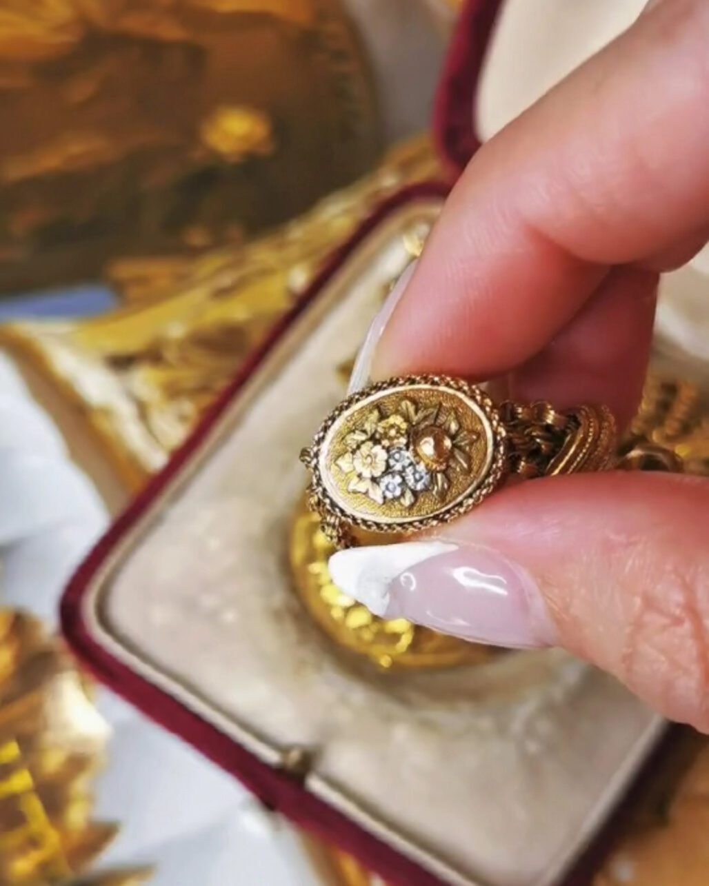 Antique Waltham Pocket Watch - 14K/18K Gold Hand-Carved Masterpiece