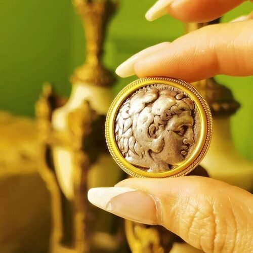 ancient-greek-coin-ring-1 Ancient Greek Coin Ring - Hercules 18K Gold Alexander Empire
