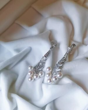 art-deco-pearl-earrings-gold-1 Art Deco Pearl Earrings - 18K White Gold Akoya Diamond Drops