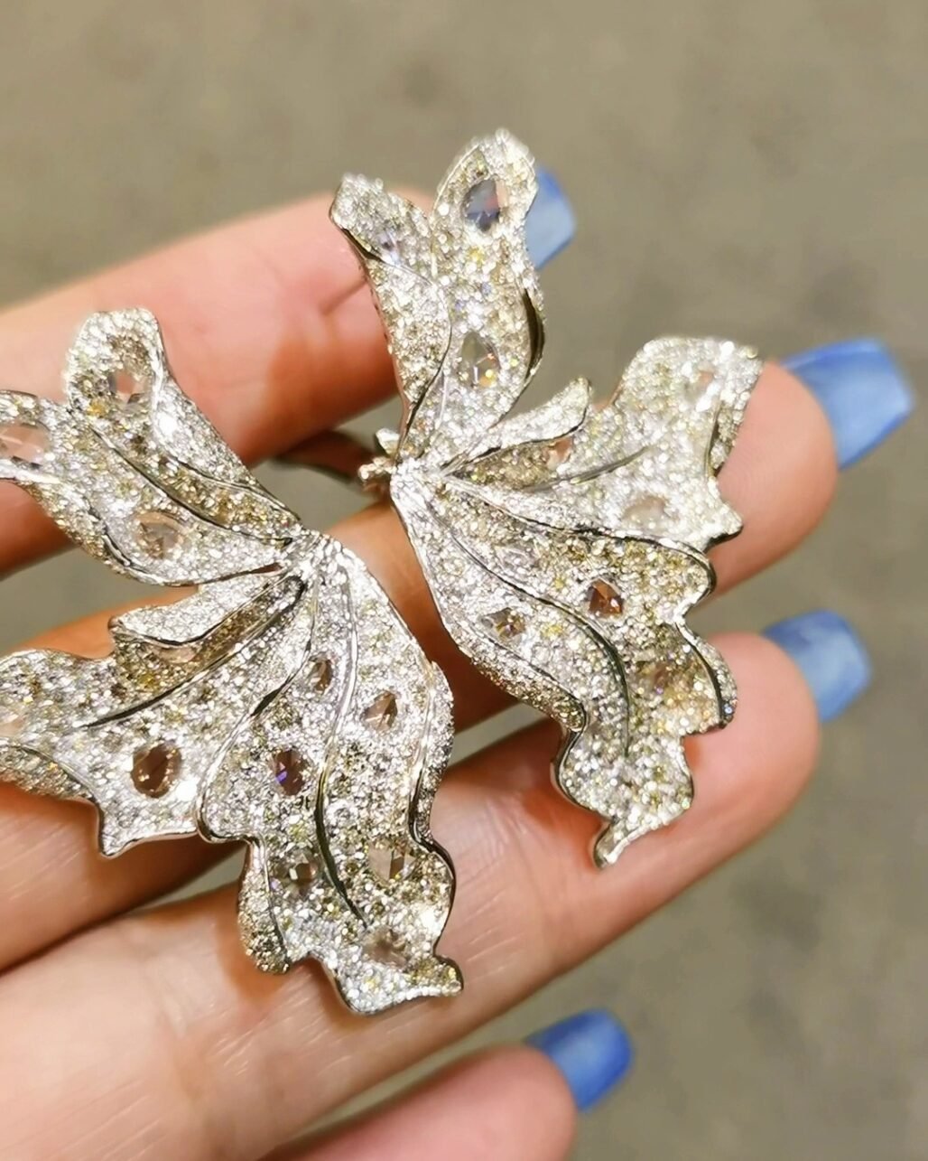 Butterfly Diamond Ring - 360-Degree Sculptural Art Pave Ring