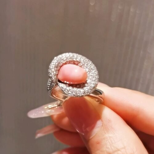 french-conch-swirl-01 French Swirl Conch Pearl Ring - High Flame Art Nouveau Design