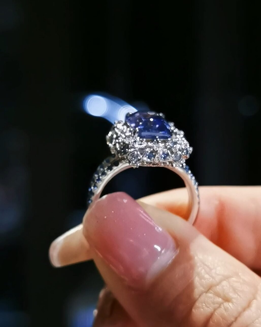 Lavender Tanzanite Flower Ball Ring - 3.37ct Designer Series