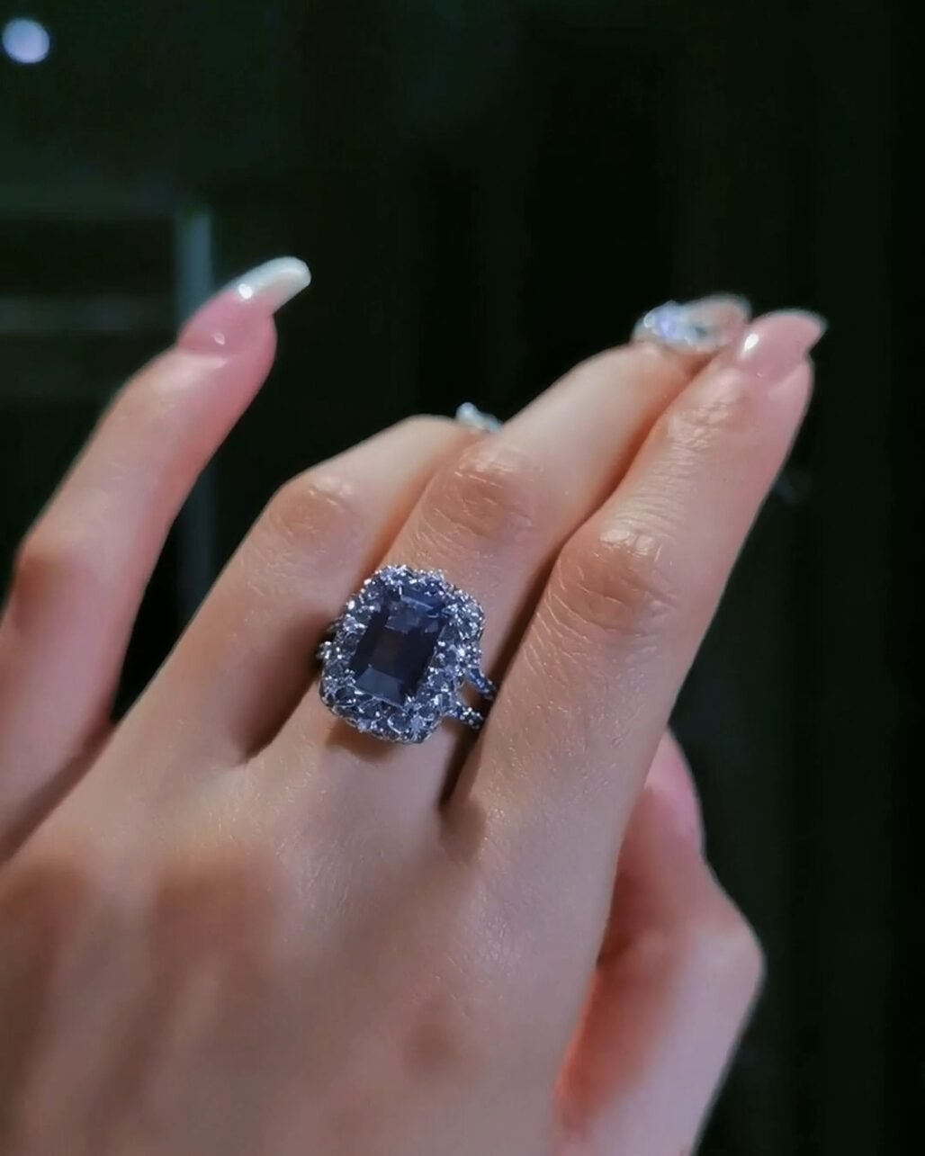 Lavender Tanzanite Flower Ball Ring - 3.37ct Designer Series