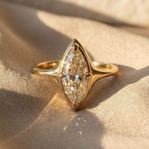 Marquise Moissanite Luxury Ring - 2ct Sovereign Eye 18K Gold Vermeil