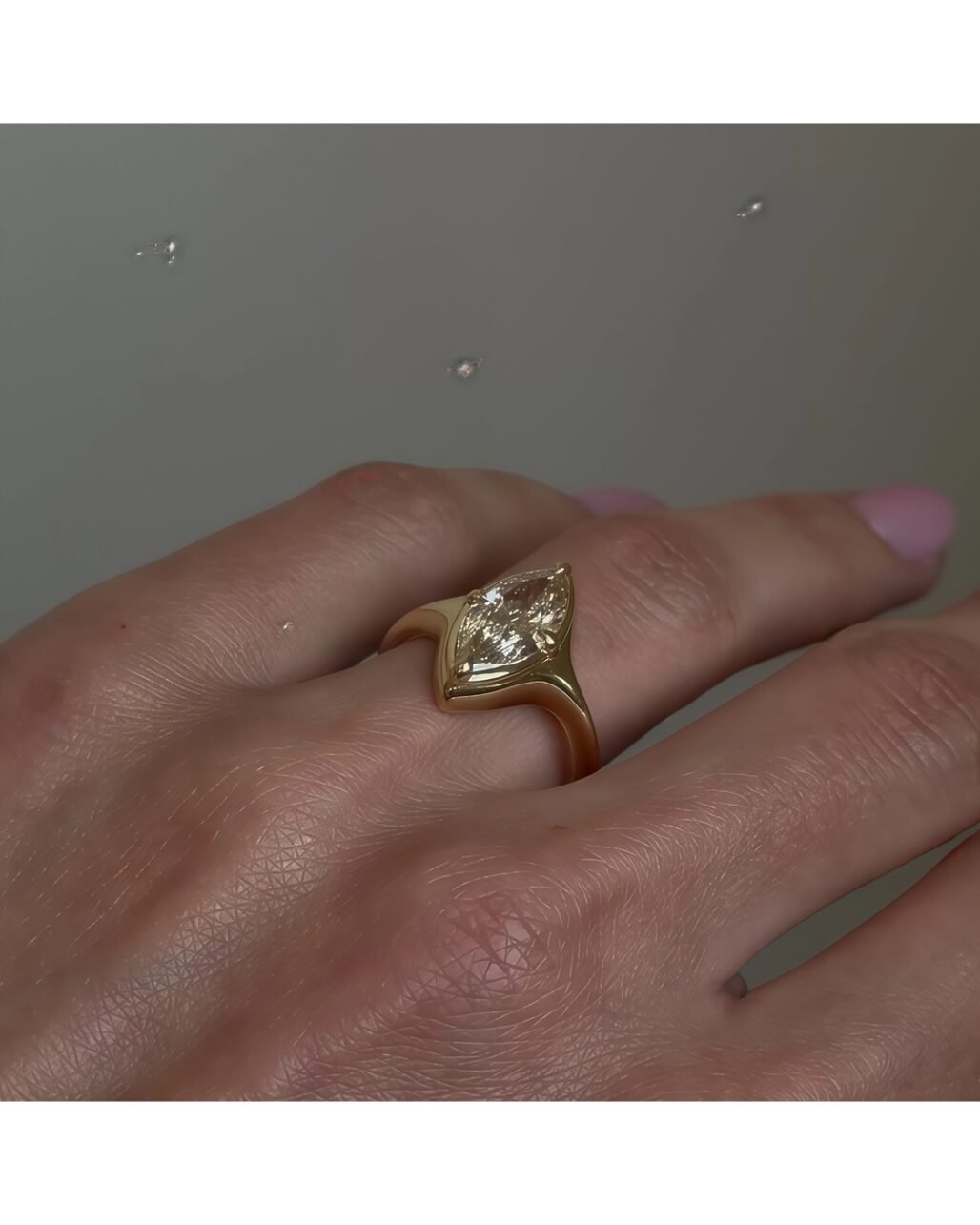 Marquise Moissanite Luxury Ring - 2ct Sovereign Eye 18K Gold Vermeil