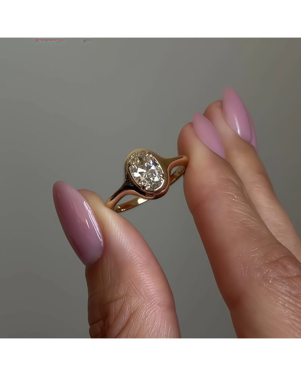 Oval Moissanite Vivid Ring - 1.5ct Brilliant Cut 18K Gold Vermeil