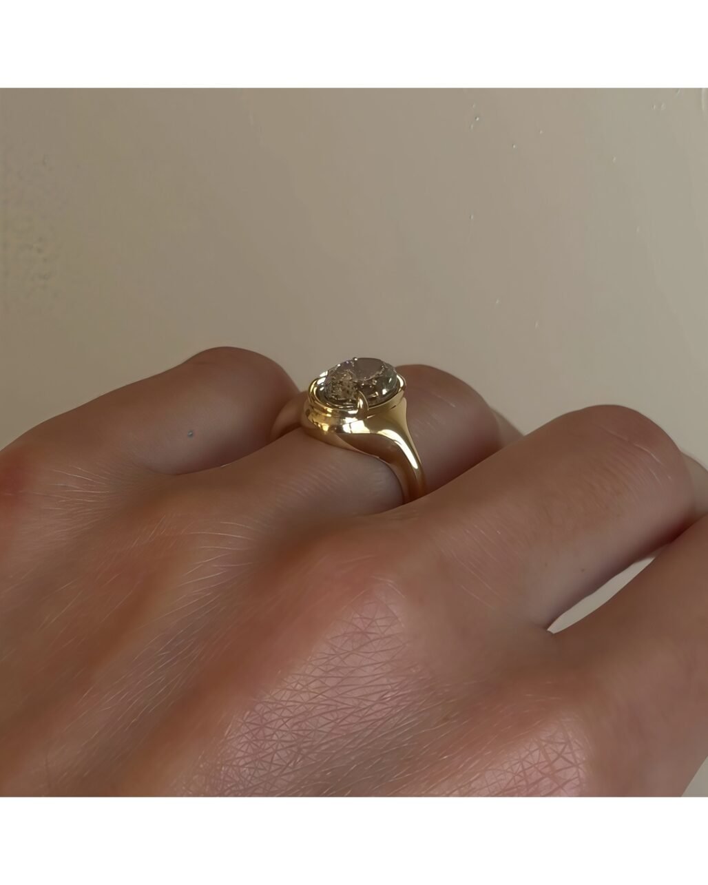 Oval Moissanite Vivid Ring - 1.5ct Brilliant Cut 18K Gold Vermeil