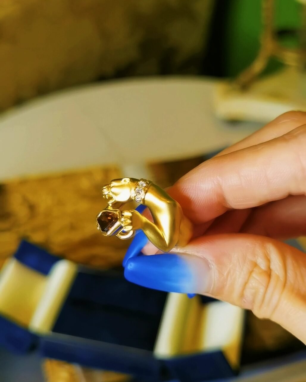 Panther Brown Diamond Ring - Spanish Royal Carrera y Carrera Vintage