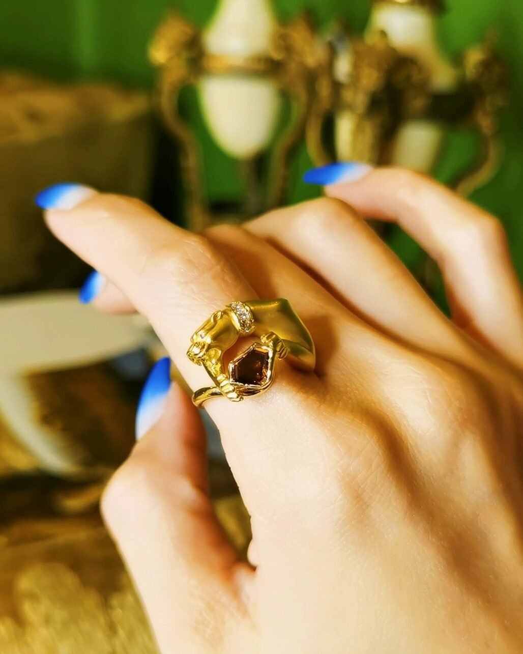 Panther Brown Diamond Ring - Spanish Royal Carrera y Carrera Vintage