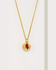 Pomegranate Solid Gold Pendant - 8g Lucky Harvest Design