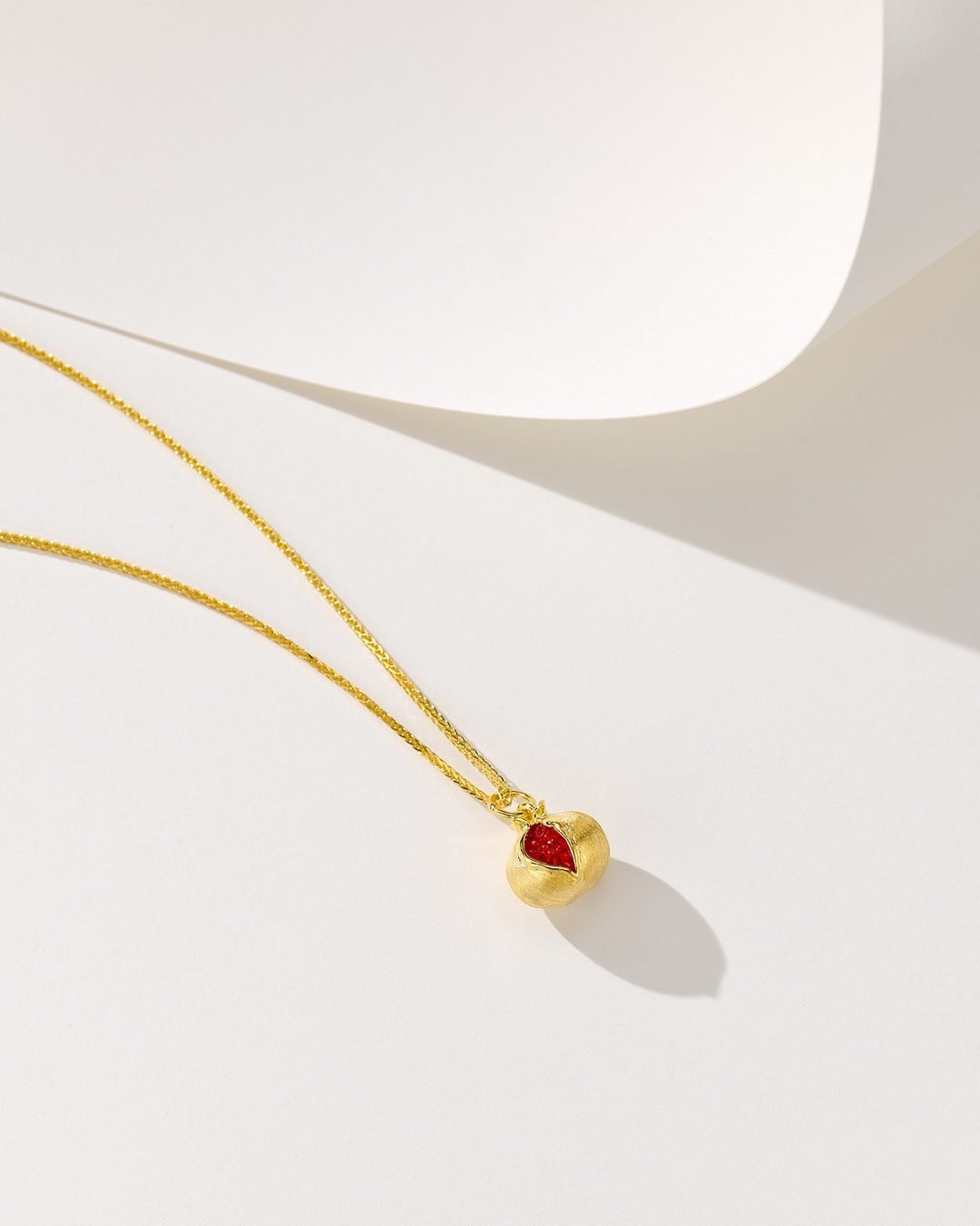Pomegranate Solid Gold Pendant - 8g Lucky Harvest Design