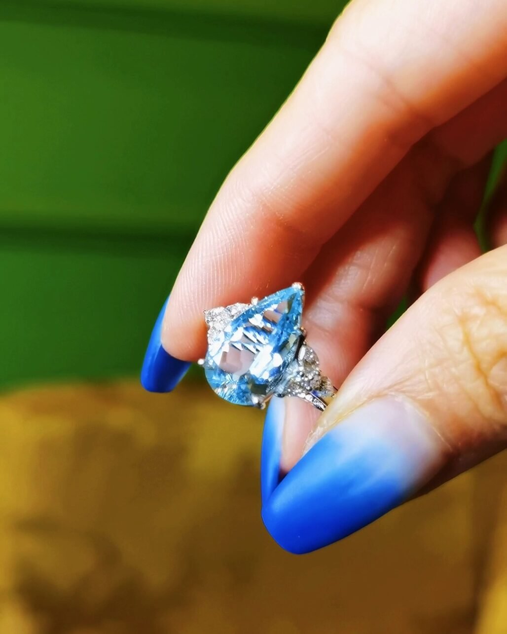 Santa Maria Aquamarine Ring - 3.18ct German Cut 18k White Gold