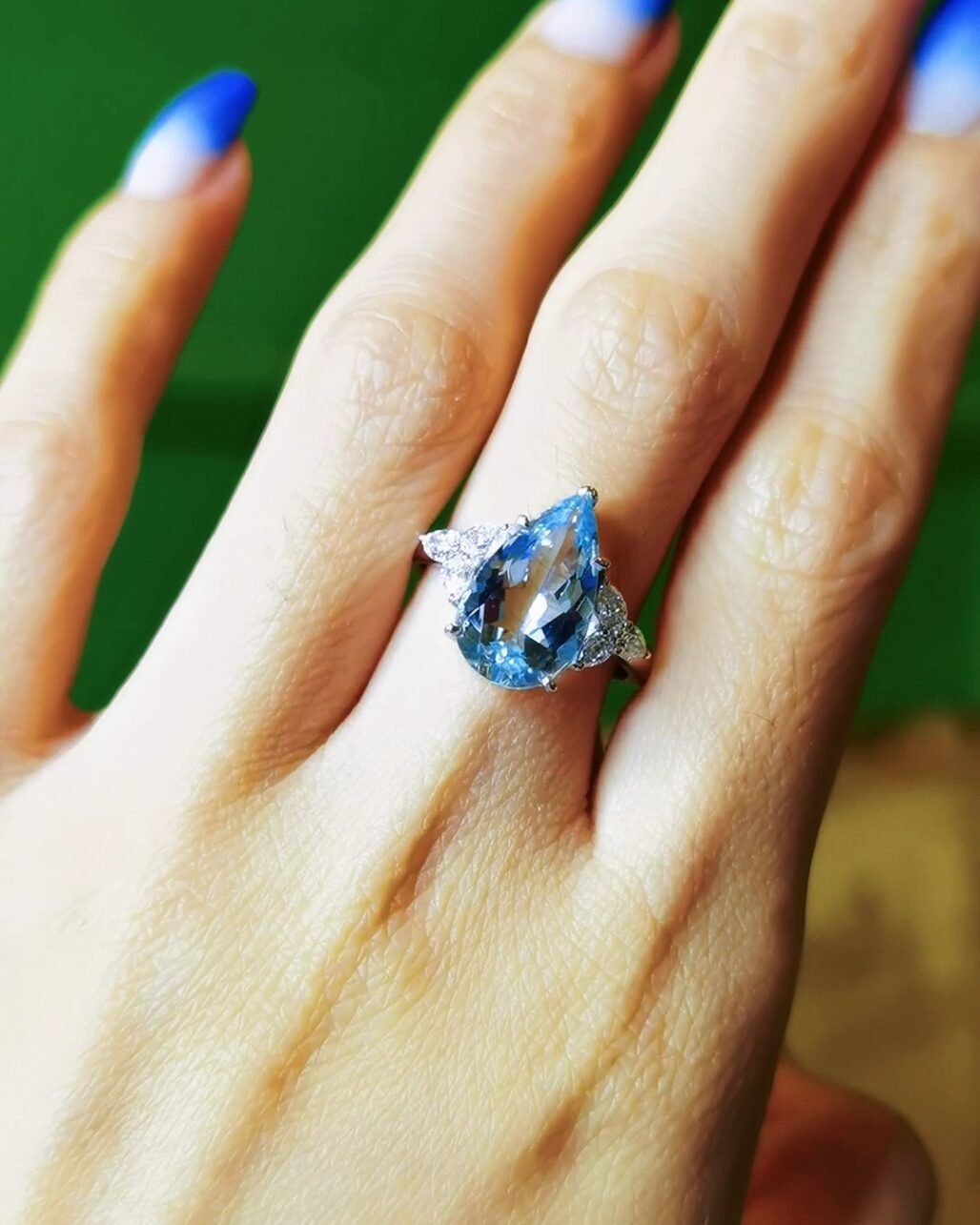 Santa Maria Aquamarine Ring - 3.18ct German Cut 18k White Gold