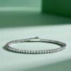 Tennis Bracelet Carbon Diamond - 18k Gold Plated Ag925 0.03ct Stones
