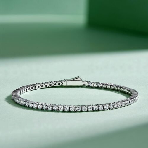 tennis-bracelet-carbon-diamond-01 Tennis Bracelet Carbon Diamond - 18k Gold Plated Ag925 0.03ct Stones