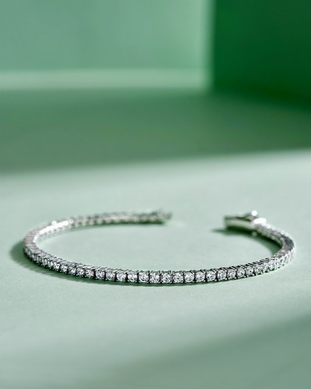 Tennis Bracelet Carbon Diamond - 18k Gold Plated Ag925 0.03ct Stones