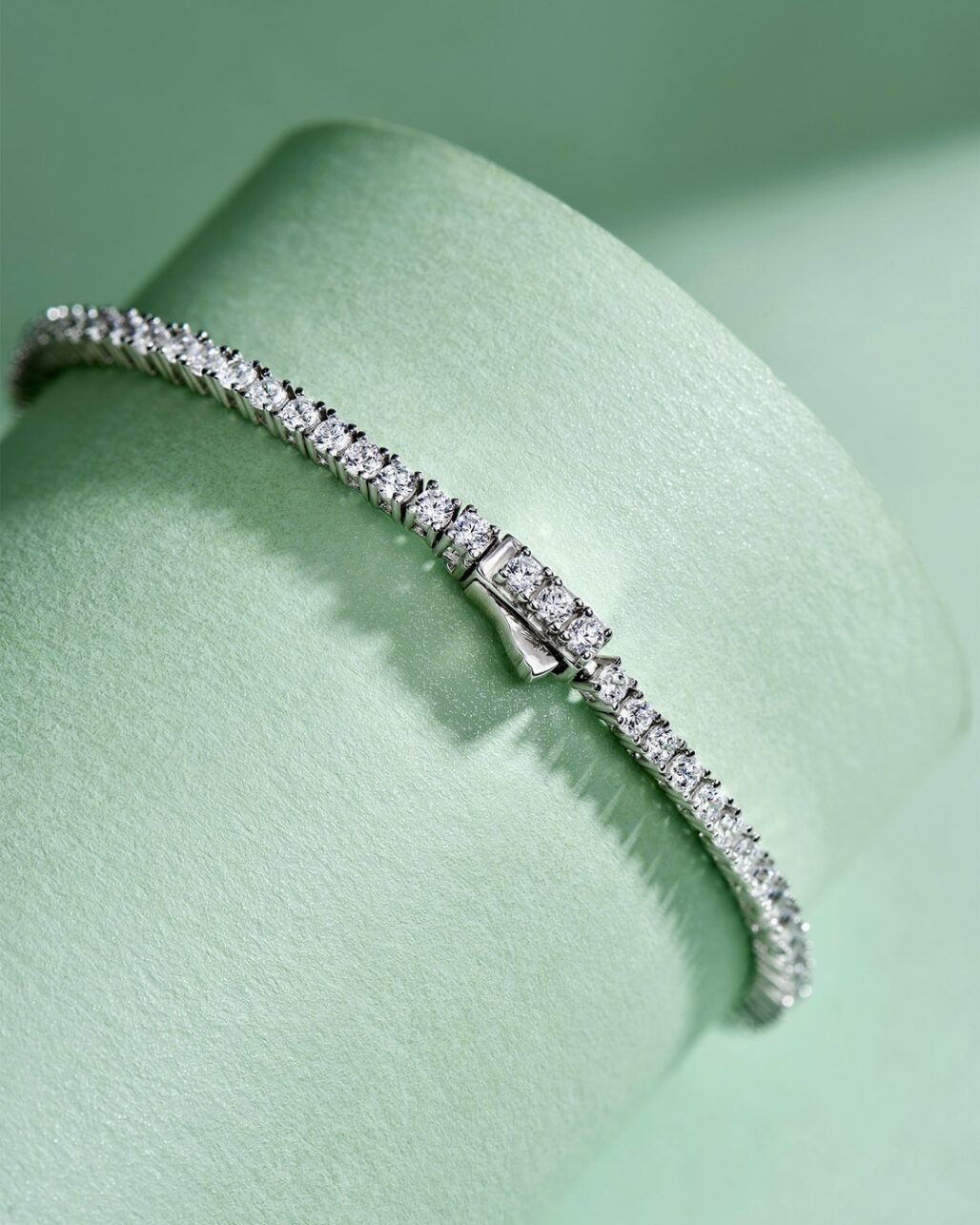 Tennis Bracelet Carbon Diamond - 18k Gold Plated Ag925 0.03ct Stones