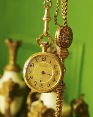 waltham-pocket-watch-gold-1 Antique Waltham Pocket Watch - 14K/18K Gold Hand-Carved Masterpiece