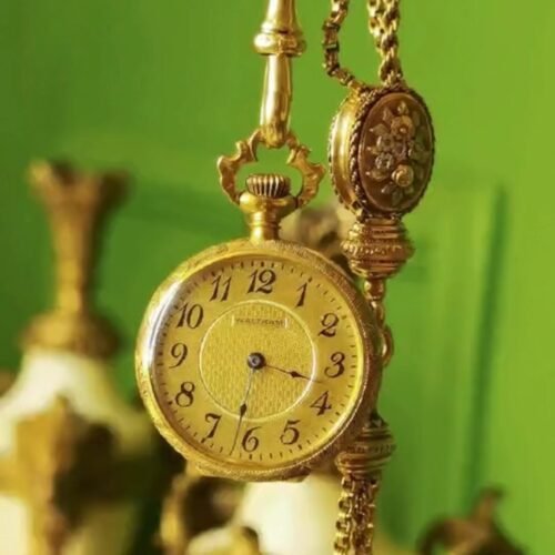 waltham-pocket-watch-gold-1 Antique Waltham Pocket Watch - 14K/18K Gold Hand-Carved Masterpiece