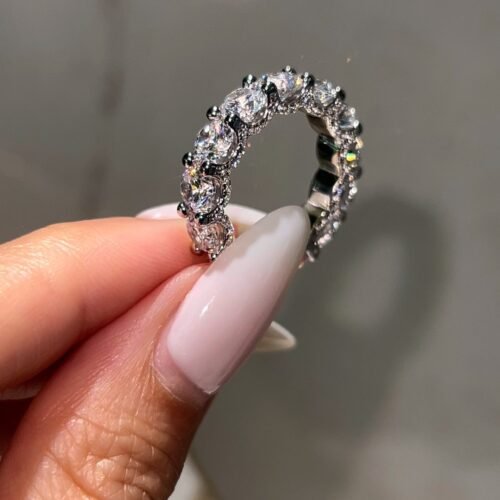 Artisan High Carbon Diamond Ring - Hand-Crafted 18K Gold Vermeil