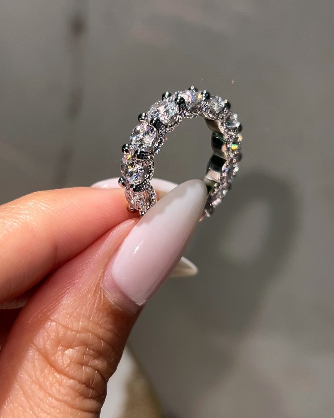 Artisan High Carbon Diamond Ring - Hand-Crafted 18K Gold Vermeil
